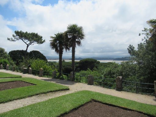 Península de La Magdalena, Santander, Spanien, Ausblick vom Palast La Magdalena auf die Bucht