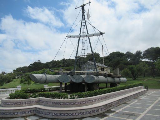 Península de La Magdalena, Santander, Spanien, Nachbau der „La Balsa“