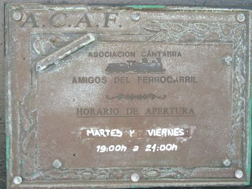 Museo Cántabro del Ferrocarril, Santander, Spanien, Öffnungszeiten