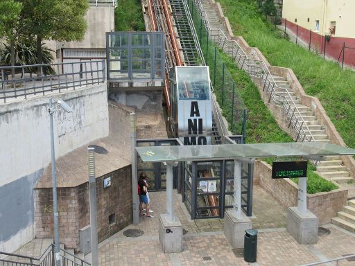 Standseilbahn Río de la Pila, Santander, Spanien, Talstation Río de la Pila