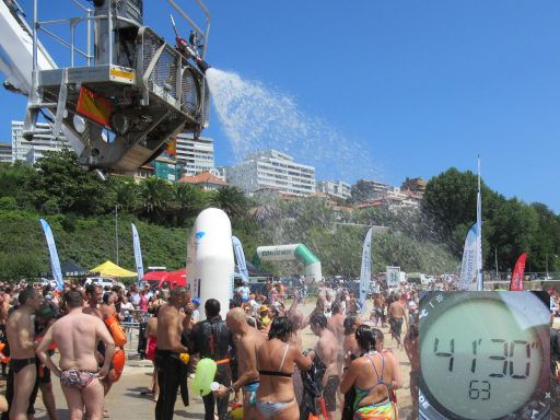 VII Travesía a nado, Bomberos, Semana Grande de Santander 2025,  Schwimmwettbewerb,  Santander, Spanien, Ziel 1500 m und 4800 m