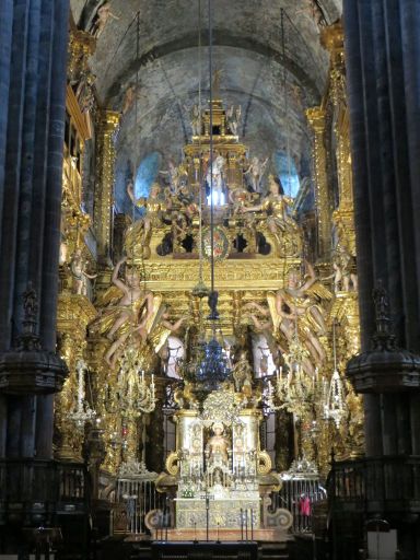 Santiago de Compostela, Spanien, Kathedrale Kirchenschiff mit Weihrauchkessel