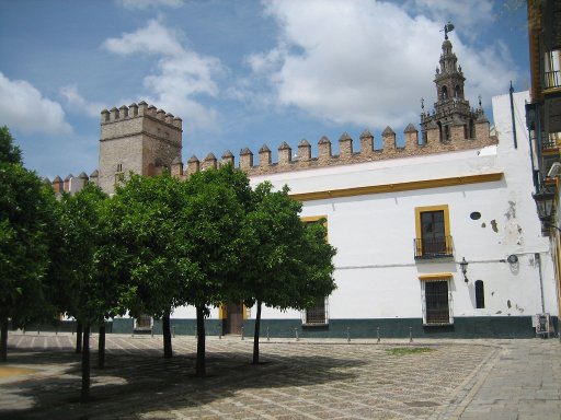 Sevilla, Spanien, Real Alcázar Innenhof