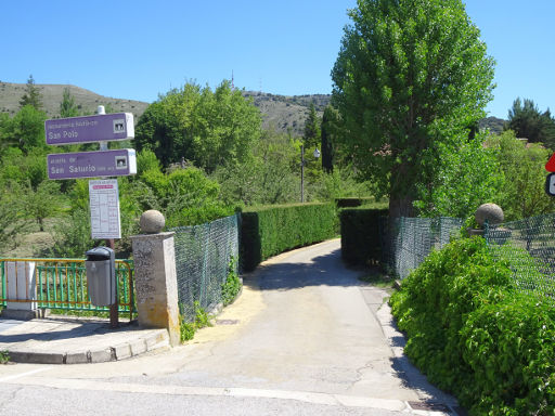 Kapelle San Saturio, Soria, Spanien, Zufahrt maximal 2 Meter breite Fahrzeuge