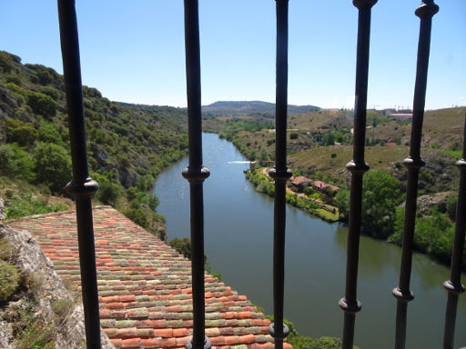 Kapelle San Saturio, Soria, Spanien, Ausblick auf den Fluss