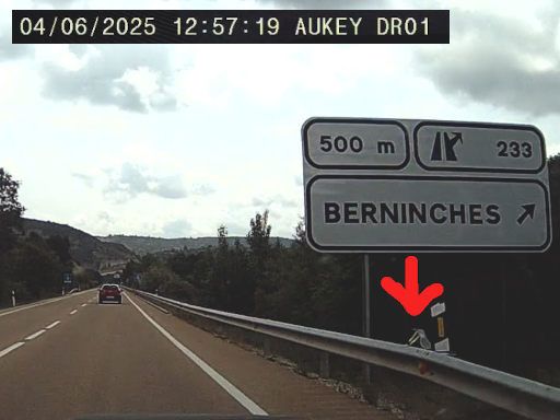 Strafzettel Bußgeldbescheid, DGT, Spanien, Radargerät auf der Leitplanke, CM-2013 bei Ausfahrt Berninches
