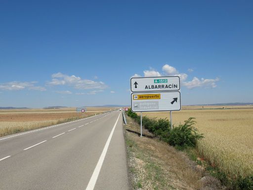 PLATA Aeropuerto de Teruel, Flughafen, Teruel, Spanien, A-1512 nach Albarracín Abfahrt Flughafen