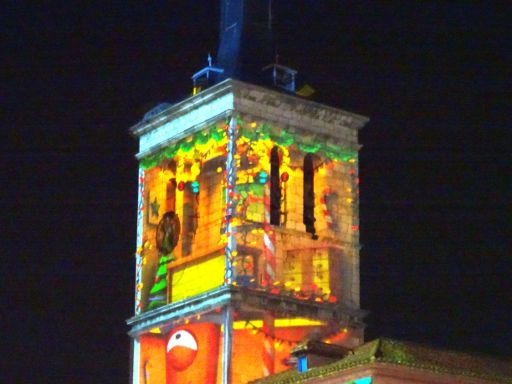 Mágicas Navidades de Torrejón Weihnachtsmarkt 2018, Torrejón de Ardoz, Spanien, Videoinstallation Fantasía de Navidad