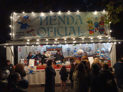 Mágicas Navidades de Torrejón Weihnachtsmarkt 2018, Torrejón de Ardoz, Spanien, offizieller Stand der Veranstalter