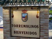 Torremolinos, Spanien, Schild an der Promenade