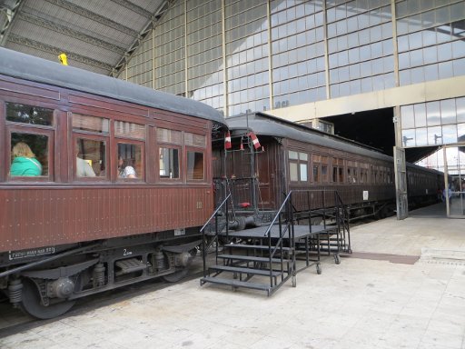 Tren de la Fresa, Madrid, Spanien, Tren de la Fresa Waggons im Eisenbahnmuseum