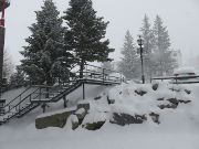 Urbanización Formigal, Huesca, Spanien, Winter mit Schneefall