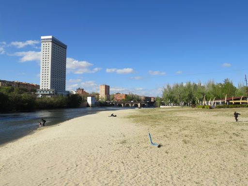 Valladolid, Spanien, Strand am Rio Pisuerga