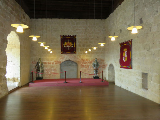 Burg von Peñafiel, Valladolid, Spanien, Saal im Burgturm