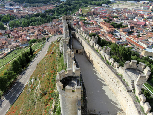 Burg von Peñafiel, Valladolid, Spanien, nördlicher Innenhof