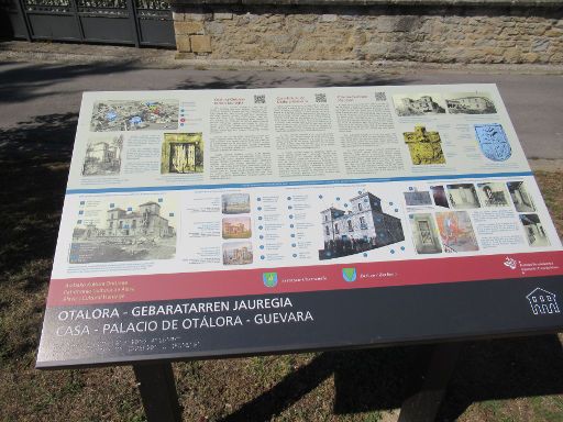 Zurbano, Palacio Zurbano, Spanien, Informationstafel