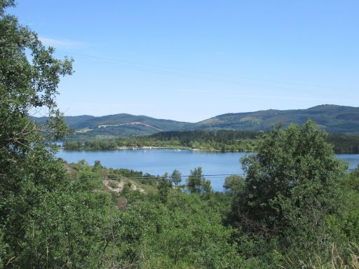 XI Traves&iacute;a Kedada Brazadas Solidarias Euskadi, 2026, Stausee Ull&iacute;barri Gamboa, Schwimmwettbewerb, Vitoria-Gasteiz, Spanien, Stausee Ull&iacute;barri Gamboa und die Insel Zuaza