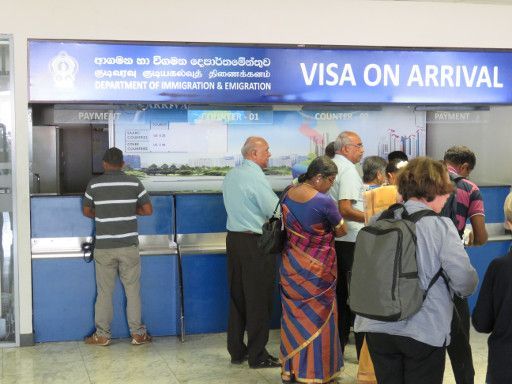 Colombo, Sri Lanka, Deutschland, Flughafen CMB Airport, Visa on arrival Schalter
