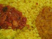 Negombo, Sri Lanka, Deutschland, Essen, Restaurant, Mc Donald’s® mit Curry und Reis
