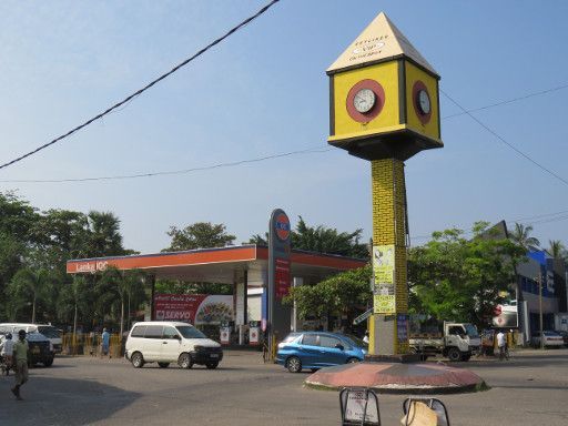 Negombo, Sri Lanka, Clock Tower ohne Funktion im Zentrum