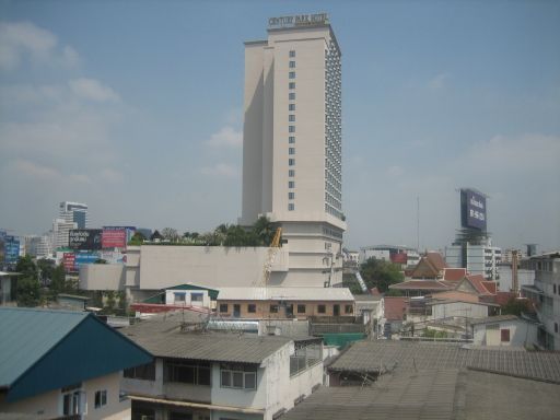 All Seasons Bangkok Siam, Bangkok, Thailand, Ausblick aus der 7. Etage Zimmer 724 im Februar 2010 Richtung Century Park Hotel