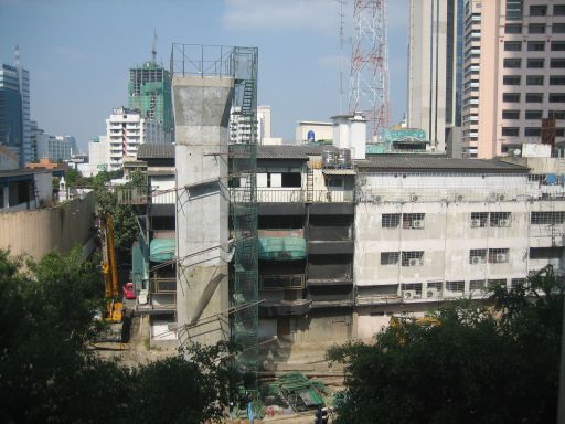 Baiyoke Boutique Hotel Bangkok, Thailand, Ausblick aus dem Fenster in der 5.Etage Zimmer 512