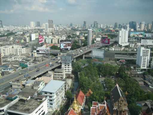 Century Park Hotel Bangkok, Thailand, Ausblick aus dem Fenster in der 20.Etage Zimmer 2041