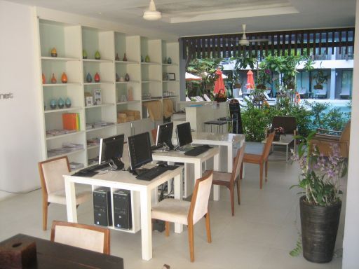 Aree Tara Resort, Ao Nang, Krabi, Thailand, Empfangshalle mit Internet PC