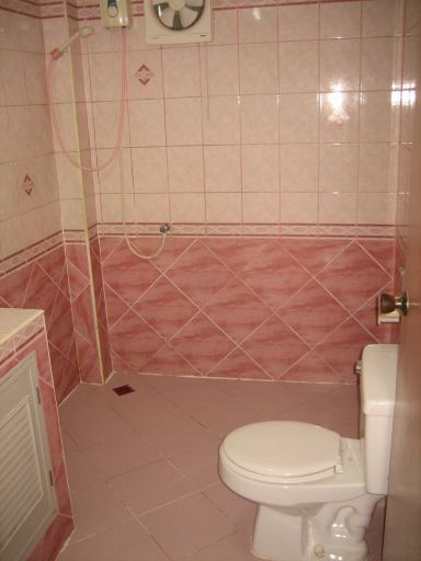 Dolphin Apartment, Pattaya, Thailand, Bad mit WC und offener Dusche