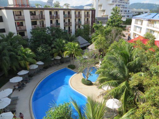 ibis Phuket Patong, Thailand, Blick vom Balkon