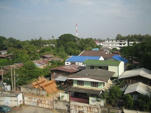 Kessiri Hotel, Srisaket, Thailand, Ausblick aus dem Zimmer 509