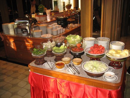 Wangcome Hotel Chiang Rai, Thailand, ein Teil vom Frühstücksbuffet