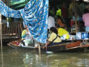 Bang Nam Phung Phra Pradaeng Samut Prakan, Bangkok, Thailand, schwimmende Küche