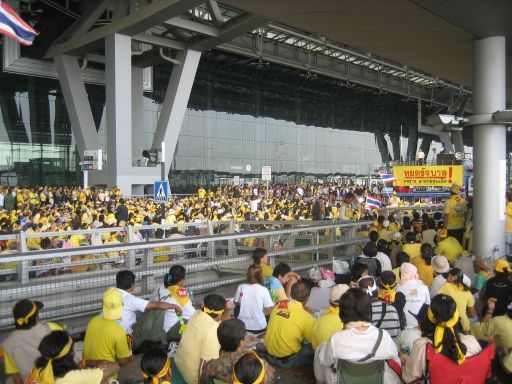 Suvarnabhumi BKK, Bangkok, Thailand, Flughafen Besetzung am 26.11.08