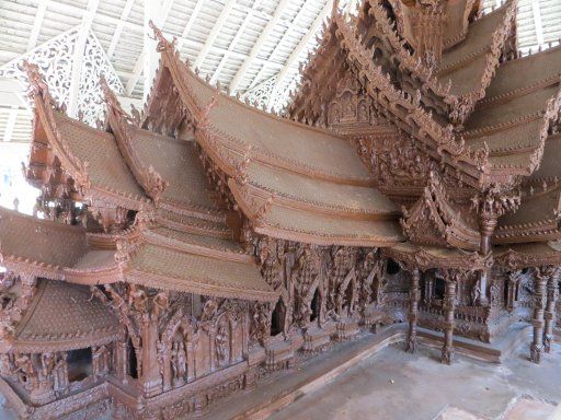 Ancient Siam, Bangkok, Thailand, Modell des Sanctuary of Truth in Pattaya