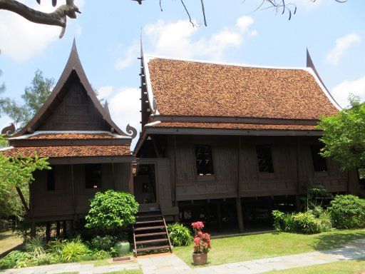 Ancient Siam, Bangkok, Thailand, Dvaravati Haus, Außenansicht