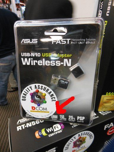 Commart Computer Messe 2012, Bangkok, Thailand, Asus USB–N10 Wireless mit Linux Suport