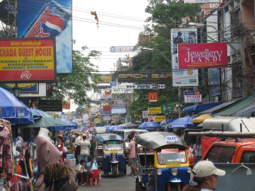 Bangkok Thailand, Khao San Road am Tage