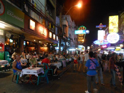 Bangkok, Thailand, Khao San Road, Bar mit Außenbereich