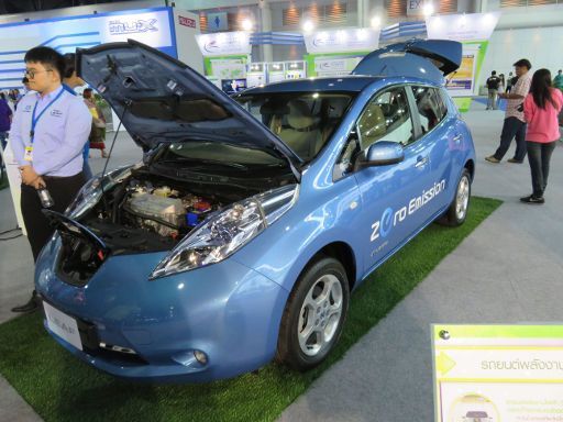 Bangkok, Thailand, Motor Expo 2015, Nissan Leaf