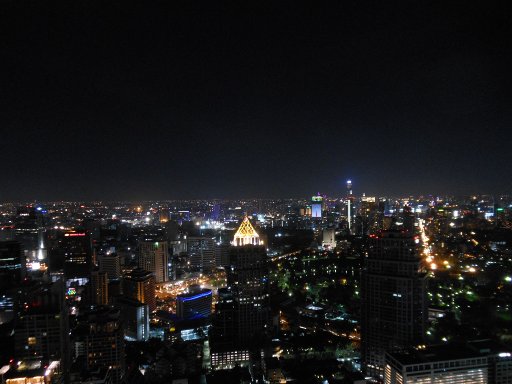 Bangkok, Thailand, Rooftop Bars und Restaurants, Moon Bar Banyan Tree Hotel, Blick Richtung Baiyoke Sky Hotel