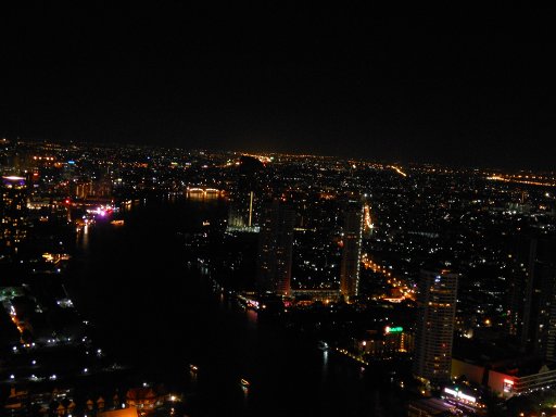 Bangkok, Thailand, Rooftop Bars und Restaurants, Sirocco & Sky Bar, Blick auf den Chao Phraya Fluss