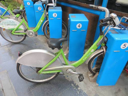 Pun Pun Fahrrad Mietsystem, Bangkok, Thailand, Stellplatz / Dock