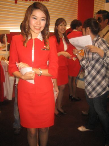 Thai International Travel Fair, Bangkok, Thailand, Air Asia Flugbegleiterin