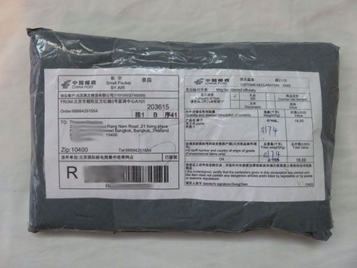 Thailand Post, Bangkok, Thailand, Paket aus China