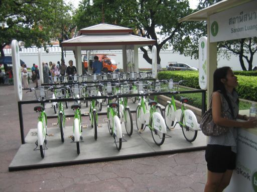 Green Bangkok Bike, Bangkok, Thailand, Mietstation beim Wat Phra Kaeo
