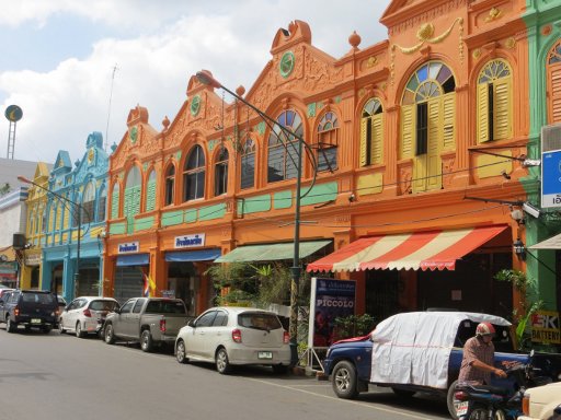 Hat Yai, Thailand, Restaurierte Geschäftshäuser