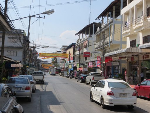 Mae Sot, Thailand, Hauptstraße im Zentrum