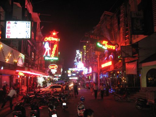 Pattaya, Thailand, Nachtleben, typische Straße zwischen Beach und Second Raod