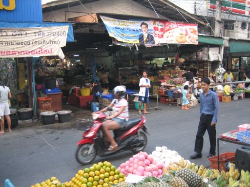 Pattaya, Thailand, Markt an der South Pattaya Road, Ausgang Soi 17